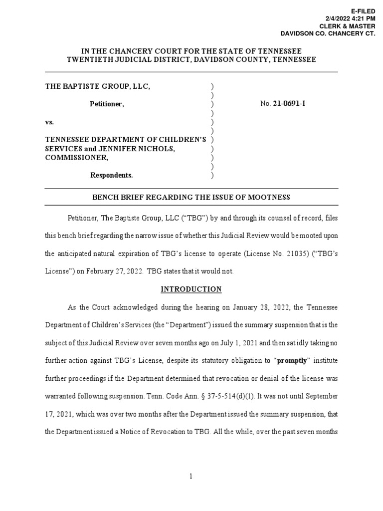 Baptiste Group Seeks Renewal of License To Operate Chattanooga Migrant