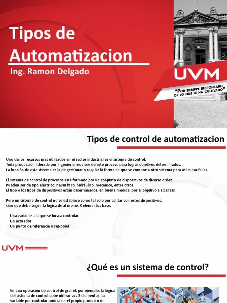 Tipos de Automatizacion | PDF | Sistema de control | Automatización