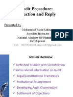 Audit Procedure: Objection and Reply: Presented by