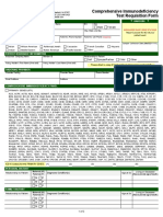 Comprehensive Immunodeficiency Test Requisition Form: Male Female