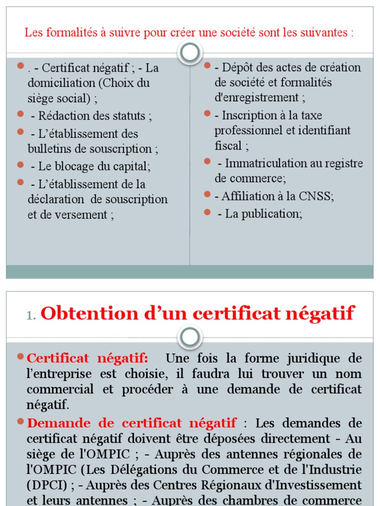 Formalités de création de société en France | PDF | Business ...