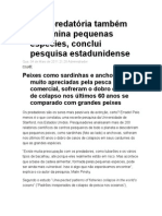 Pesca Predatória Também Extermina Pequenas Espécies