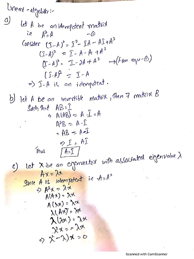 Linear Algebra | PDF
