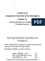 CHEM 251 Analy - Cal Chemistry For Biologists: Solving Equilibrium Problems For Complex Systems