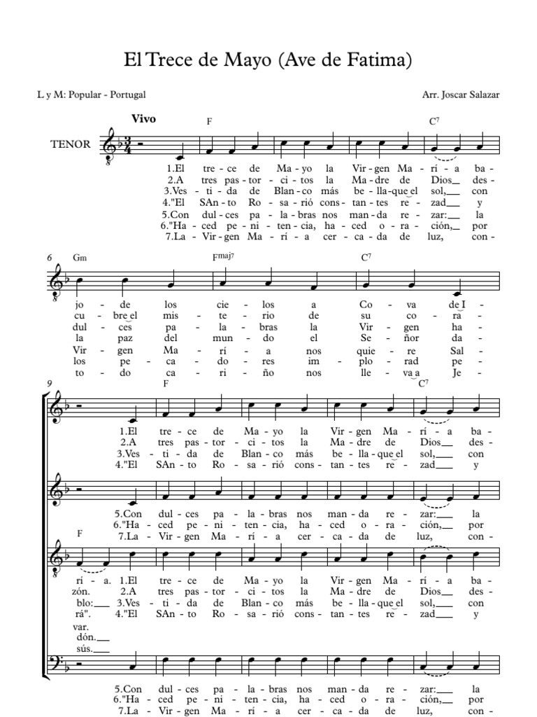 el-trece-de-mayo-ave-de-fatima-partitura-pdf