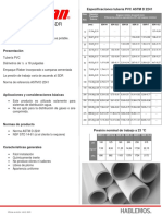 Pvc Tabla Clacificacion Tubos Calibre