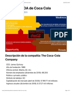Análisis FODA de Coca Cola - Descripción de La Compañía Coca-Cola