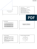 Fundamentos de Geografia para Ciências Humanas: Geografia Tradicional e Geografia Quantitativa