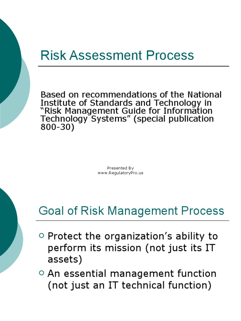 Risk Assessment Process Nist 80030 7383 PDF Vulnerability