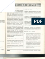 Ejercicios de Sinónimos y Antónimos RESUELTO