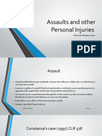 Assault and Personal Injuries