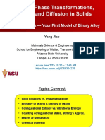 MSE561: Phase Transformations, Kinetics, and Diffusion in Solids