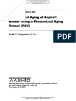 Accelerated Aging of Asphalt Binder Using A Pressurized Aging Vessel (PAV)