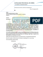 Oficio N°317 Solicito Plano de Servicios Existentes Postes de Luz y Telefonia