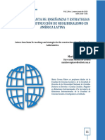 Cartas de Santa Fe: Enseñanzas Y Estrategias para La Construcción de Neoliberalismo en América Latina