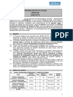 Processo seletivo SENAI instrutor 15 vagas