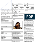 Name: Class: Race: Level:: Jamhand Stoneheart Cleric Dwarf 10 Armor Class Physical Def Mental Def