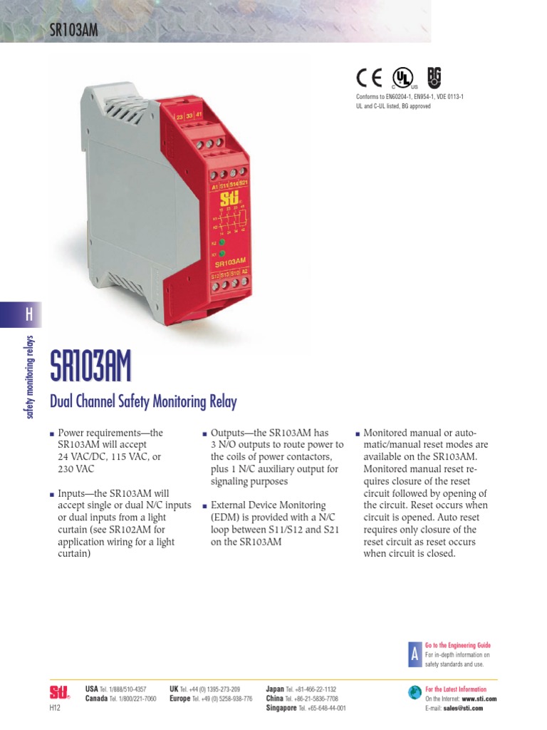 Dual Channel Safety Monitoring Relay An InDepth Look at the SR103AM