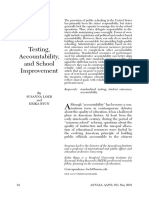 Loeb y Byun (2019) Testing, Accountability and School Improvement