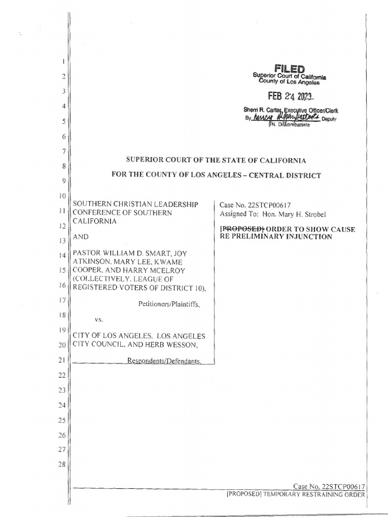 OSC Re Preliminary Injunction | PDF | United States Case Law | Courts