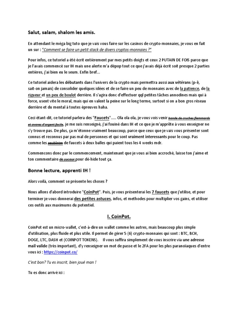 Gagner des cryptos avec les faucets CoinPot | PDF | Cyberguerre | Sécurité