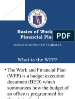 Basics of Work & Financial Plan: Schools Division of Zambales