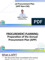 Annual Procurement Plan (APP Non-CSE) : Arnel E. Serafica