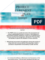 Project Procurement Management Plan PPMP