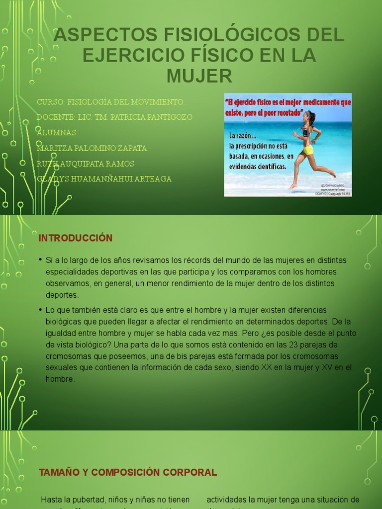 Aspectos Fisiológicos Del Ejercicio Físico en La Mujer | PDF | El ...