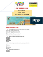 Palabras variables: sustantivos, adjetivos, pronombres y verbos