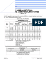 Gypsum Board Typical Physical and Mechanical Properties