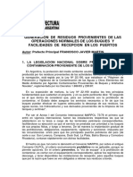 GENERACION DE RESIDUOS PROVENIENTES DE LAS OPERACIONES NORMALES DE LOS BUQUES