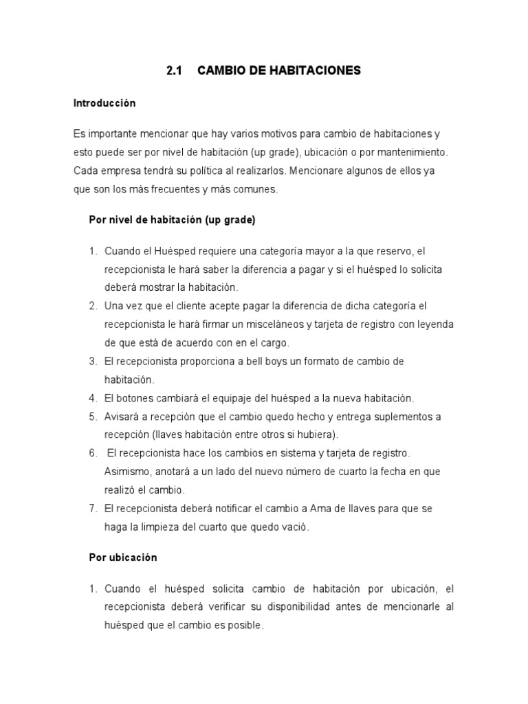 Room Change Procedure PDF