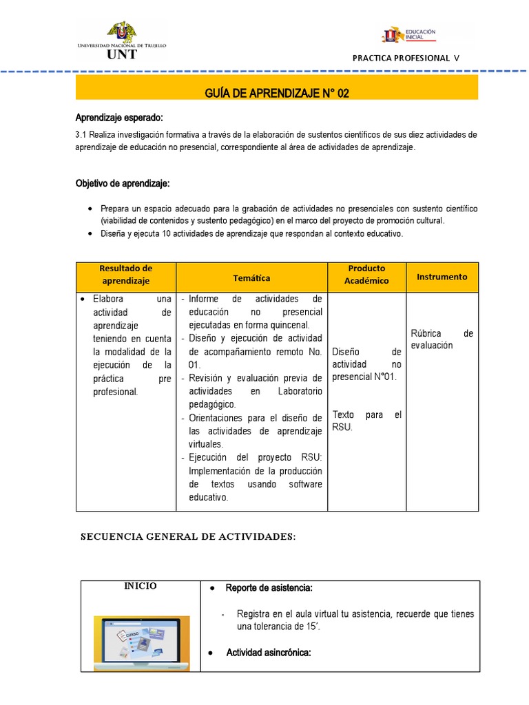 GUÍA DE APRENDIZAJE - 02 | PDF | Educación de la primera infancia ...