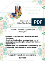 Learner-Centered Psychological Principles: Presented by Rhina Mae L.Argueza