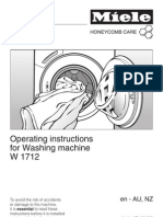 Miele W1712 Operating Instructions