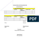 Format Program Kerja Ekstrakurikuler