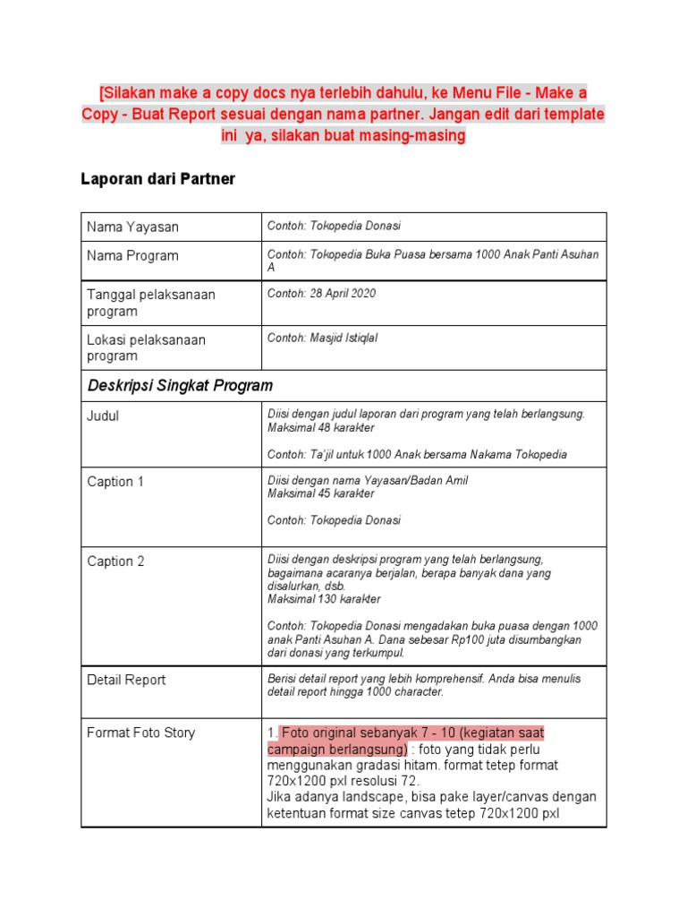 Template Report (Campaign) (Nama Partner) | PDF