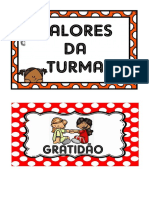 Valores Da Turma 2020