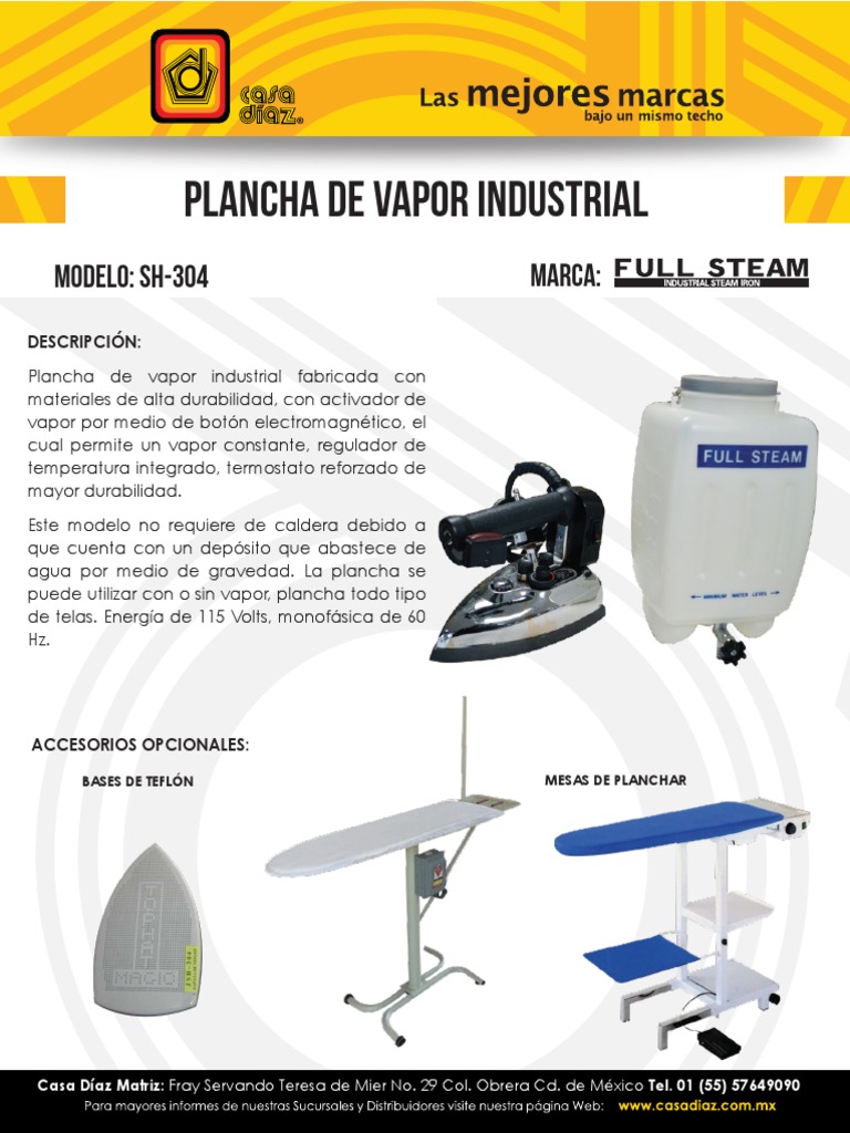 Plancha Industrial Vapor SH-304 | PDF