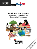 Earth and Life Science: Quarter 1 - Module 5: Exogenic Processes