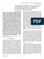 Evaluation of Geospatial Climatic Variation and Aridity Trend of The Jigawa State, Nigeria