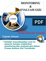 MONITORING DAN EVALUASI GIZI