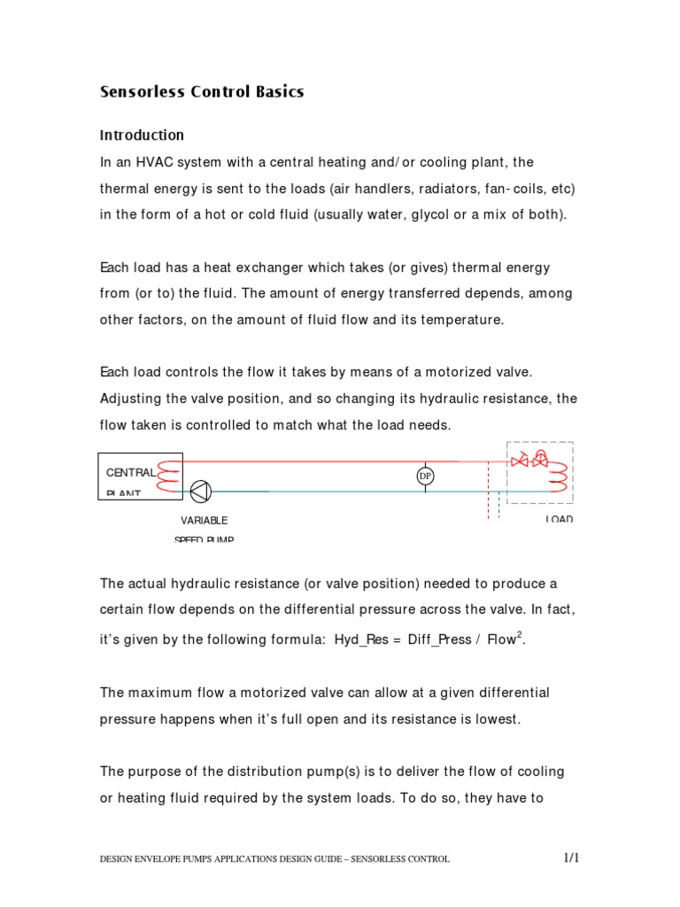Sensorless Control for HVAC Pumps | PDF | Pump | Valve