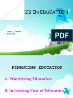 Economics in Education: Freddie C. Gallardo Discussant