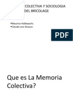 Memoria Colectiva y Sociologia Del Bricolage