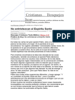 Prédicas Cristianas Bosquejos para Predicar: No Entristezcan Al Espíritu Santo