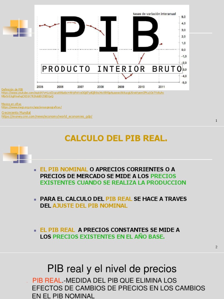 Calculo Del PIB Nomial - PIB Real | PDF | Producto Interno Bruto | Precios