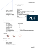 Safety Data Sheet (SDS) Benzene 1. Identification: GHS Classification Hazard Class Hazard Category