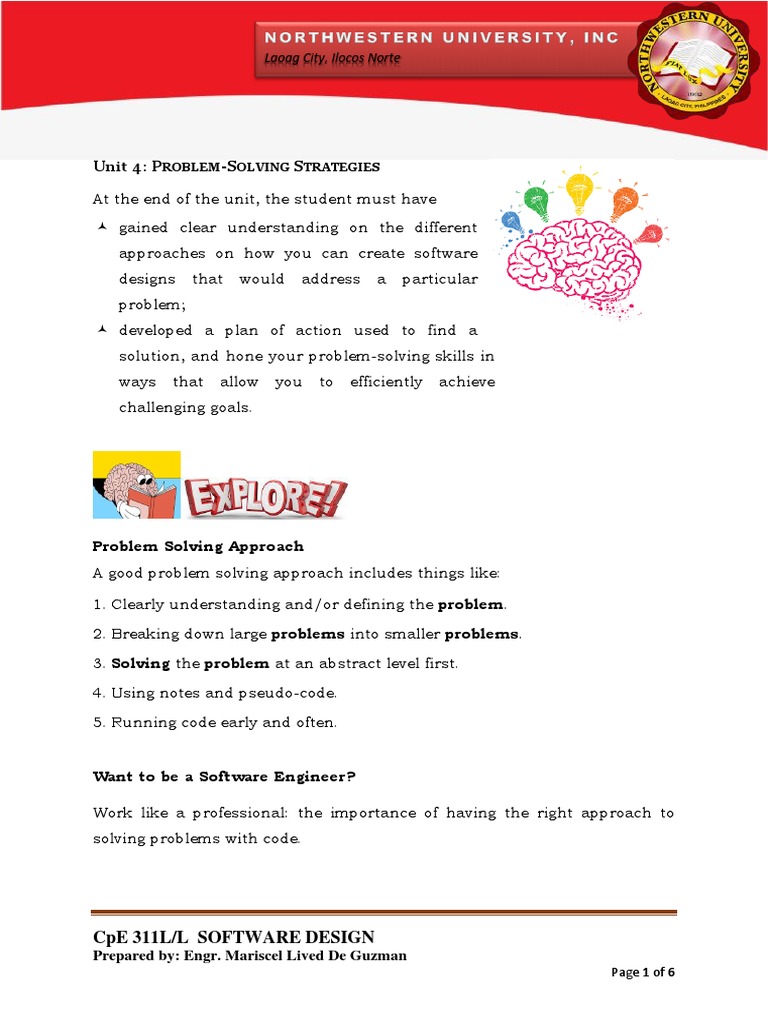 Problem Solving Approach | PDF | Computer Programming | Software